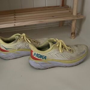 Hoka Women's Yellow and Red Running Shoes